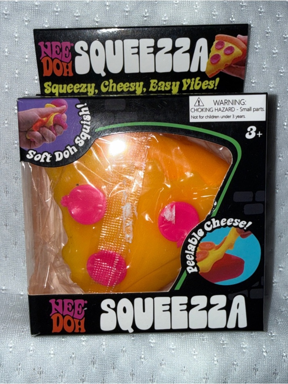 NeeDoh Squeezzza Orange & Pink Soft Doh Squeeze Toy